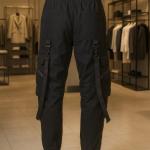 بنطلوت اسود جيوب واحزمه