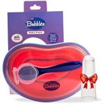 بابلز عرض *75/طبق احمر + فرشه لثة سيليكون