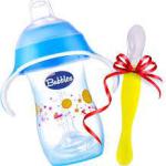 بابلز عرض *83/  كوب يد لبني +معلقة سيليكون