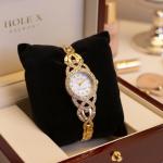 اسوره ساعه بلاسترس ذهبي وفضي الوان