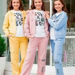 طقم بناتي 3 قطع مطبوع