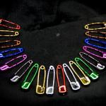 دبوس طرح مشبك ألوان ميتالك