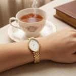 ساعه غصن الوان متعدده ذهبي وفضي