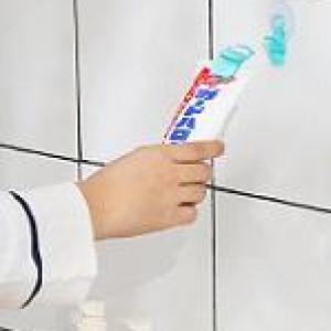 حامل أنبوبة المعجون و الغسول و المراهم هوك ضغط يتحمل وزن 300 جرام 2 قطعة ألوان متعددة KM