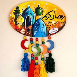 تابلو ملون خشب شراشيب حجم كبير