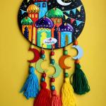 تابلو ملون خشب شراشيب حجم كبير