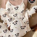 بيجامة ريب مضلع